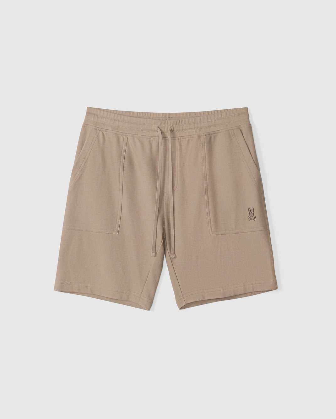 Short Psycho Bunny Stanford Light Pique Sweatshort Grise Marron Homme | BOP-55257854